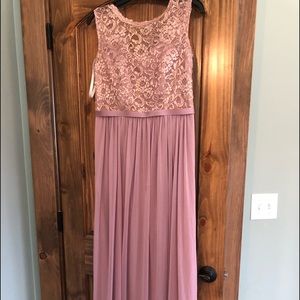 Lace bridesmaid dress